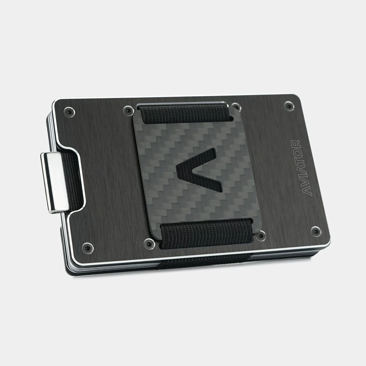 Brushed Black Metal Slim Wallet - Image 3