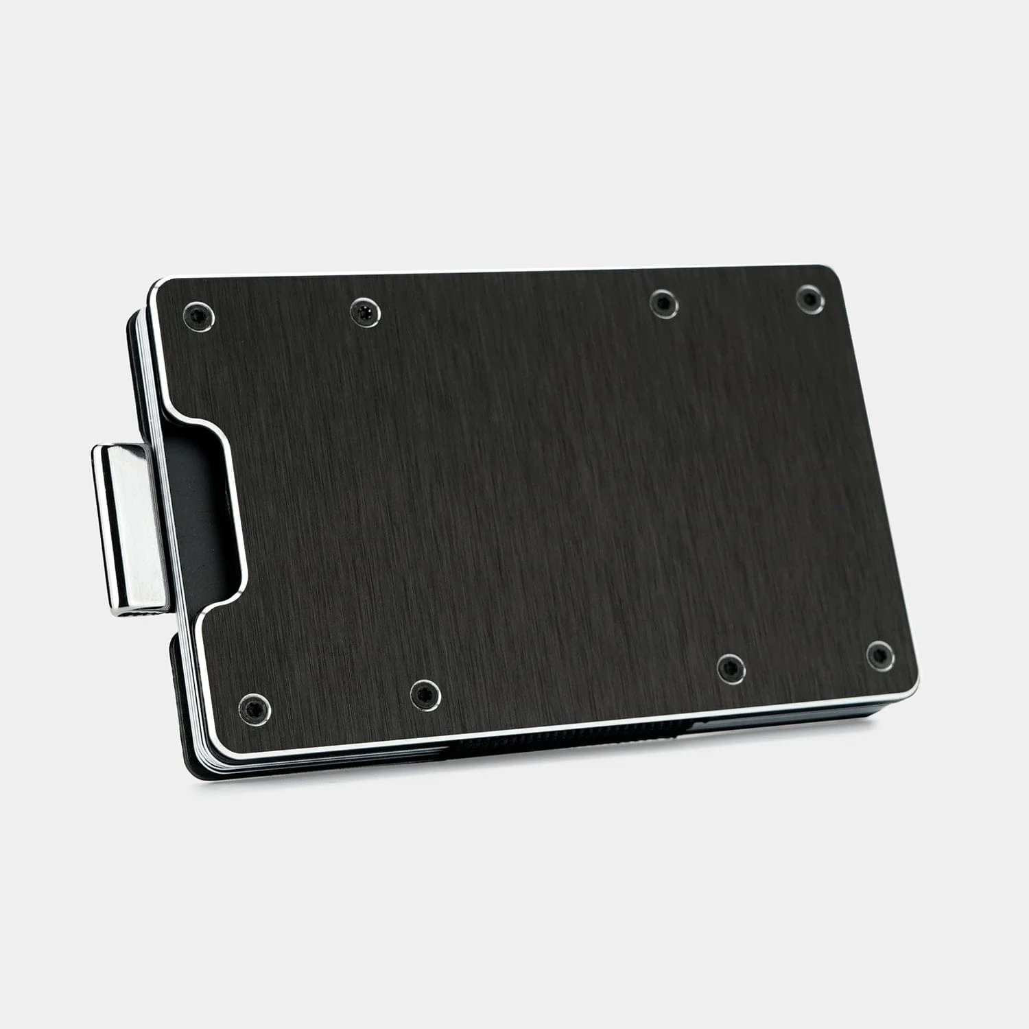 Brushed Black Metal Slim Wallet - Image 4