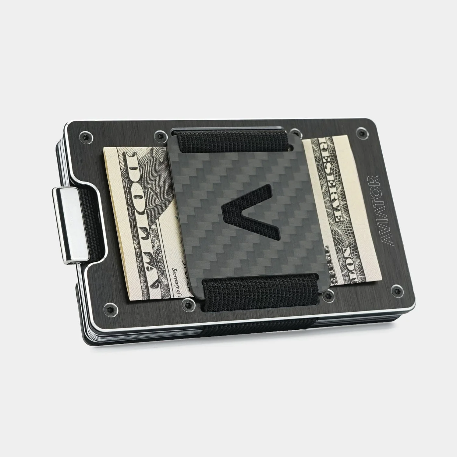 Brushed Black Metal Slim Wallet - Image 5