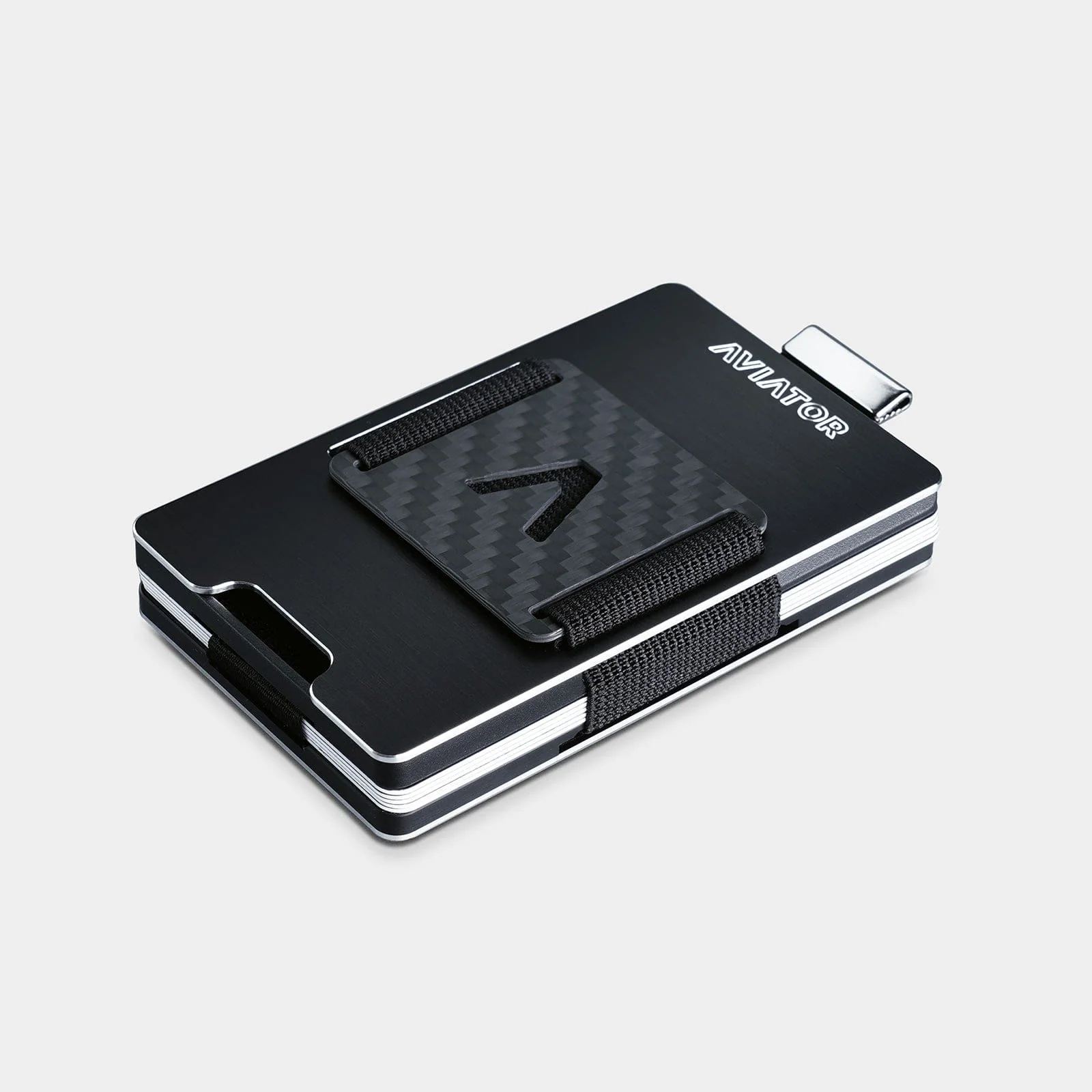 Brushed Black Aluminum Slim Wallet - Image 3
