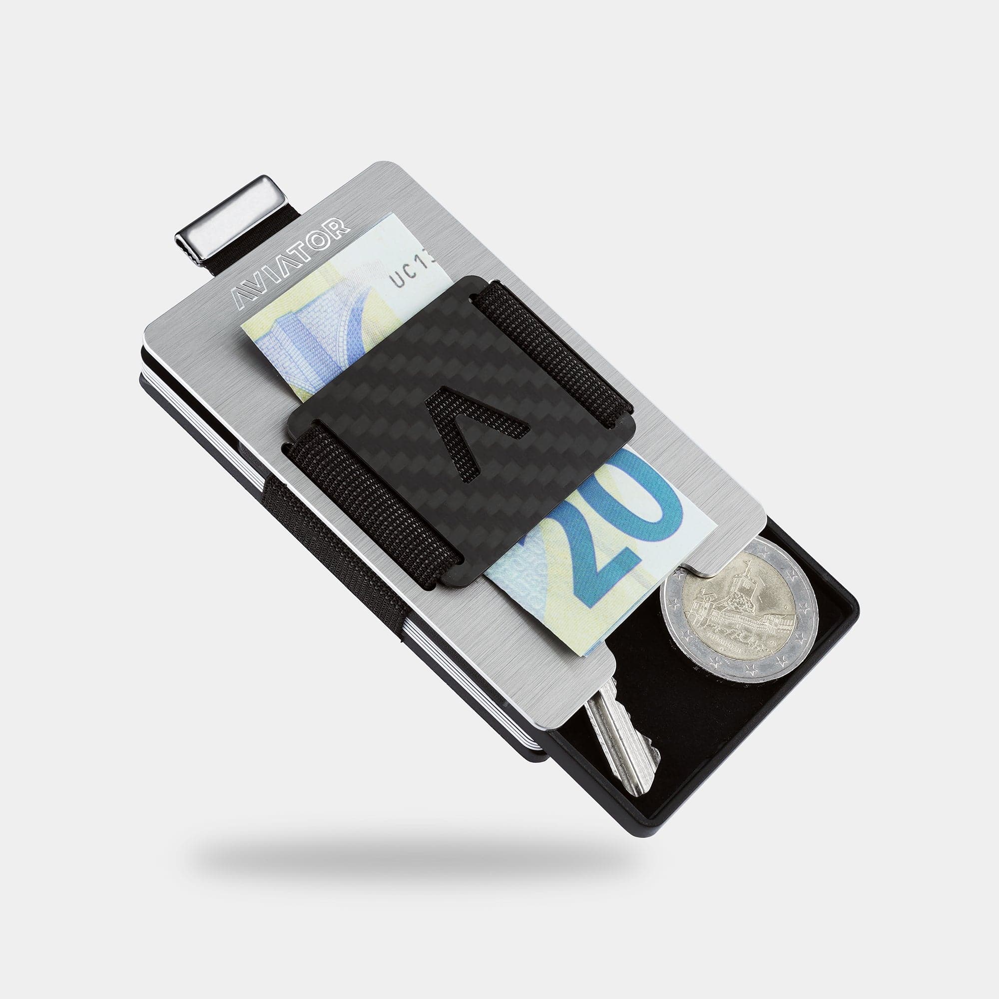 Brushed Silver Aluminum Slim Wallet - Image 11