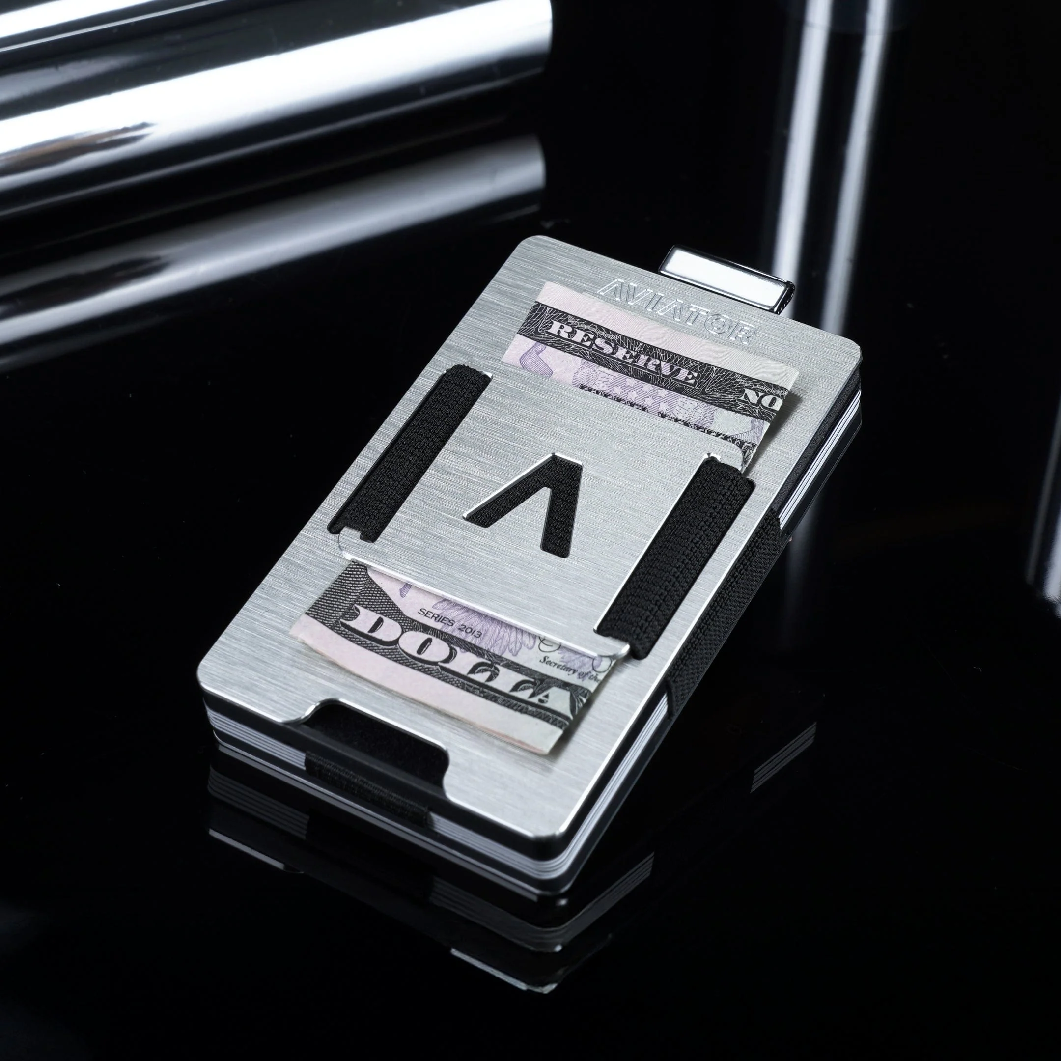 Brushed Silver Aluminum Slim Wallet - Image 13