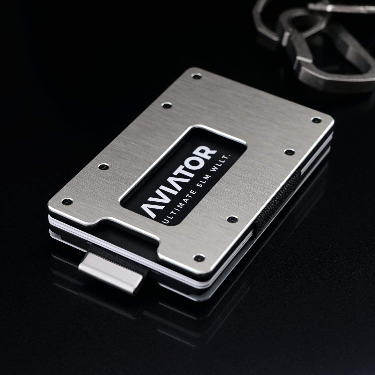 Brushed Silver Aluminum Slim Wallet - Image 4