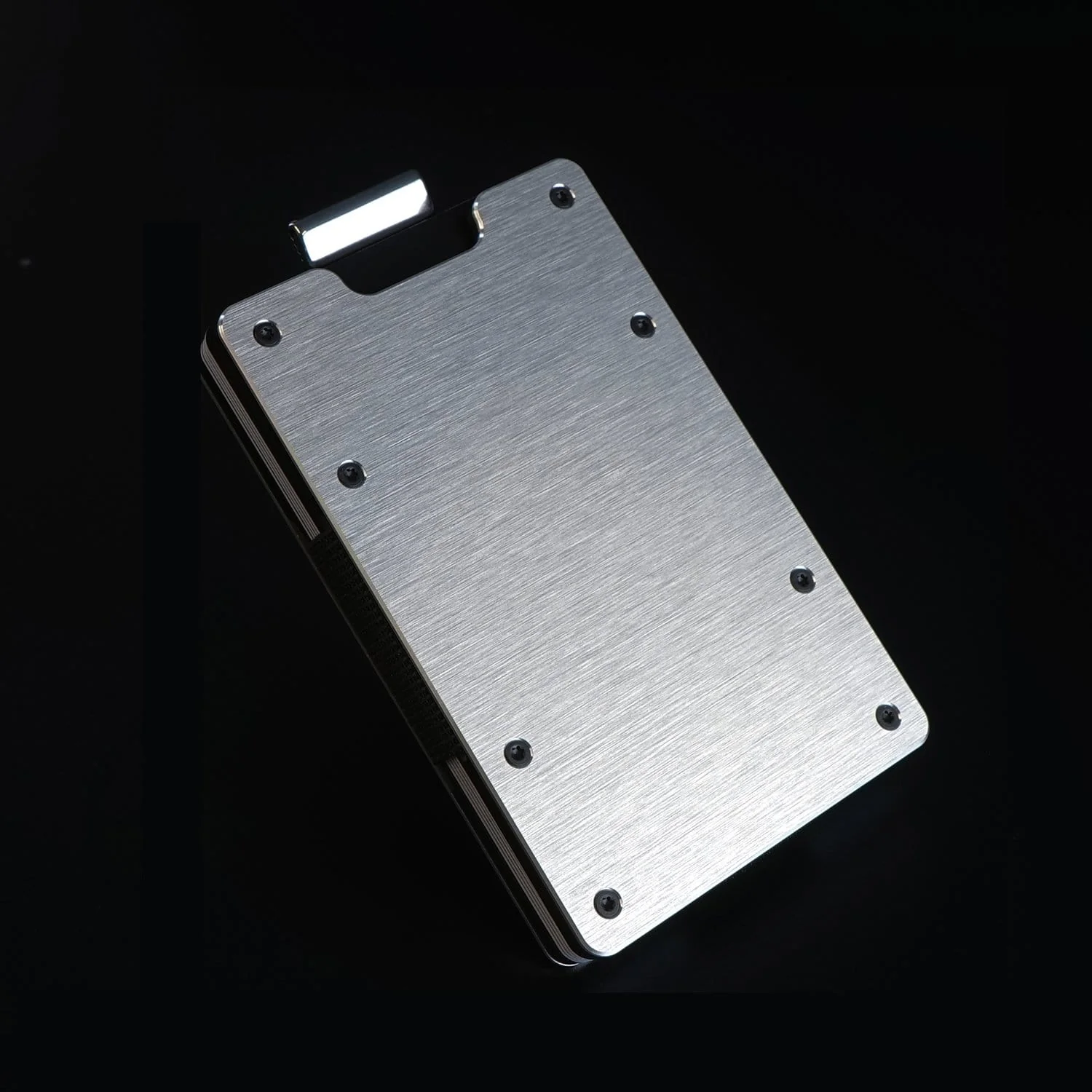 Brushed Silver Metal Slim Wallet - Image 10