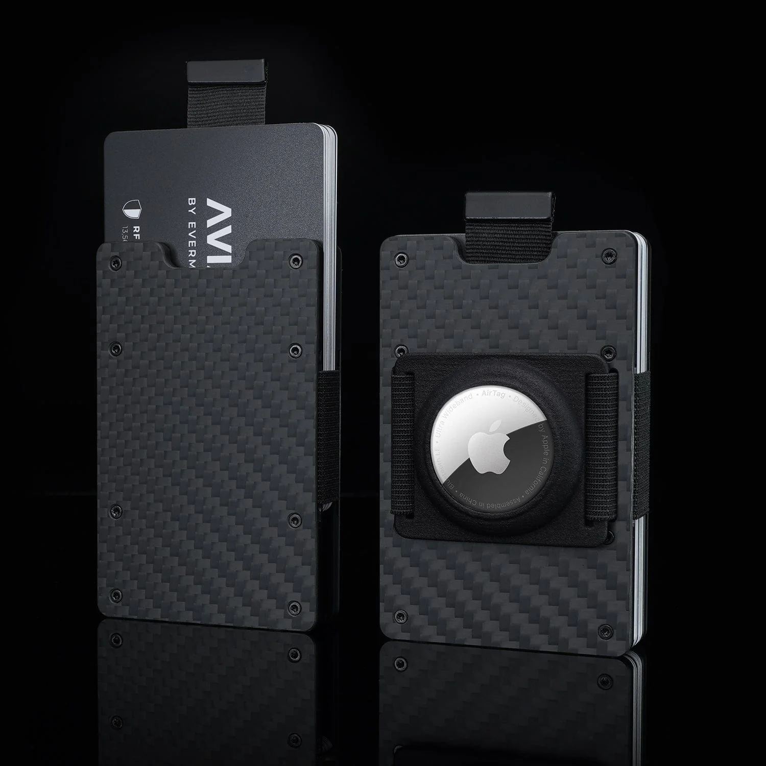 Carbon Fiber | Slide ONE Wallet + 3D printed AirTag Holder - Image 3