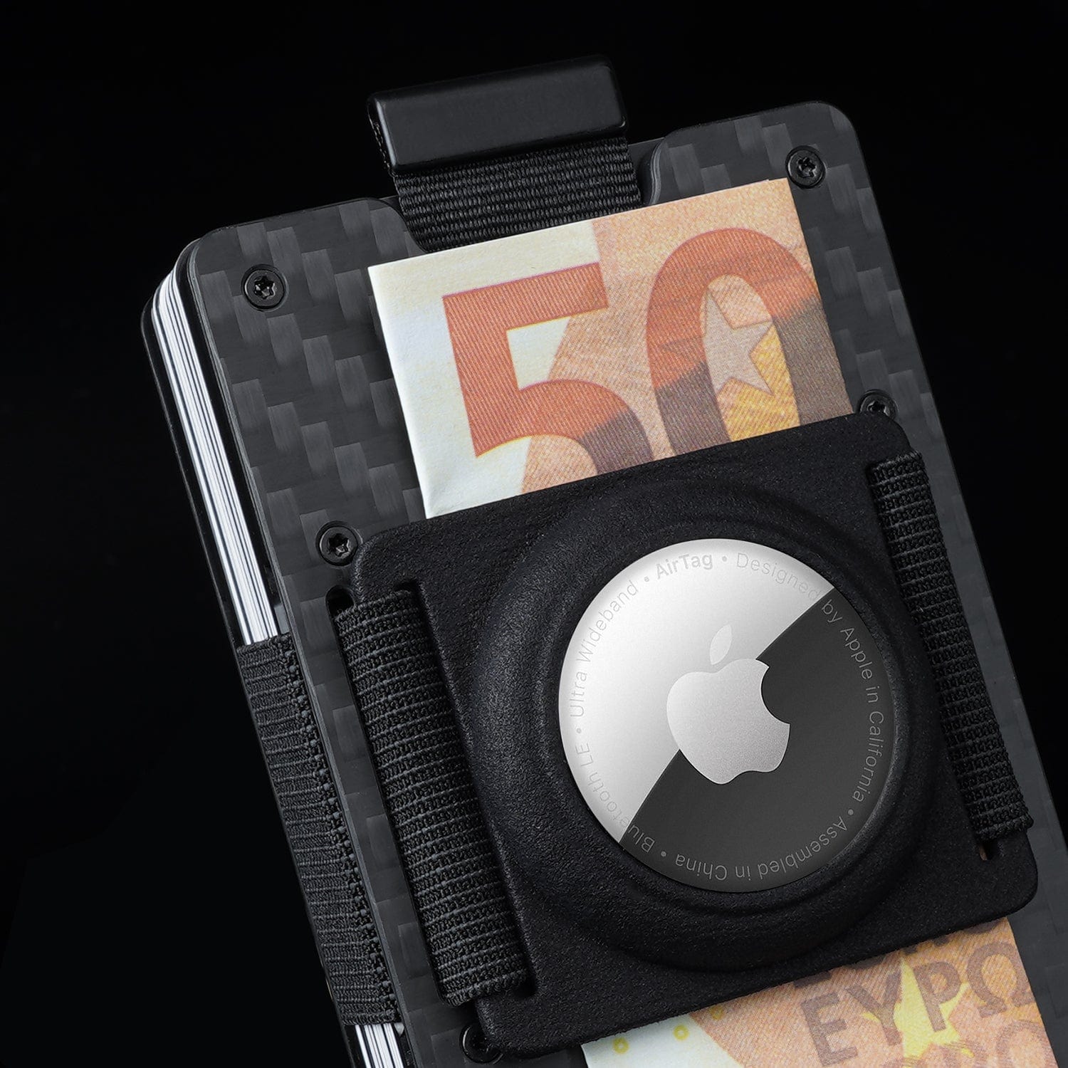 Carbon Fiber | Slide ONE Wallet + 3D printed AirTag Holder - Image 4