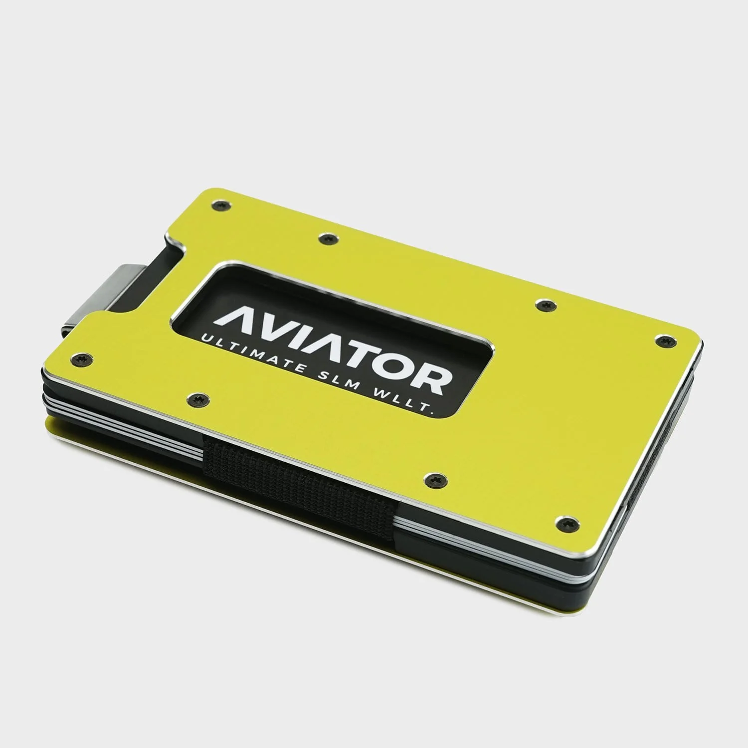 Electric Lime Aluminum Slim Wallet - Image 4