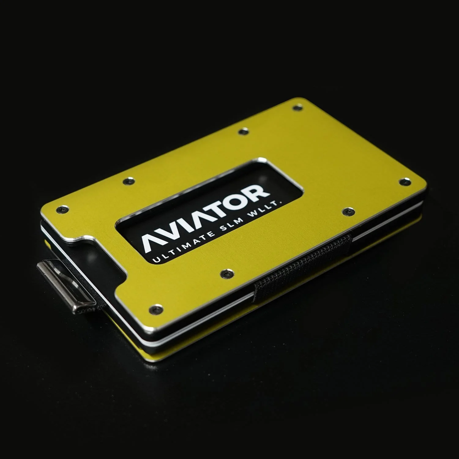 Electric Lime Aluminum Slim Wallet - Image 9