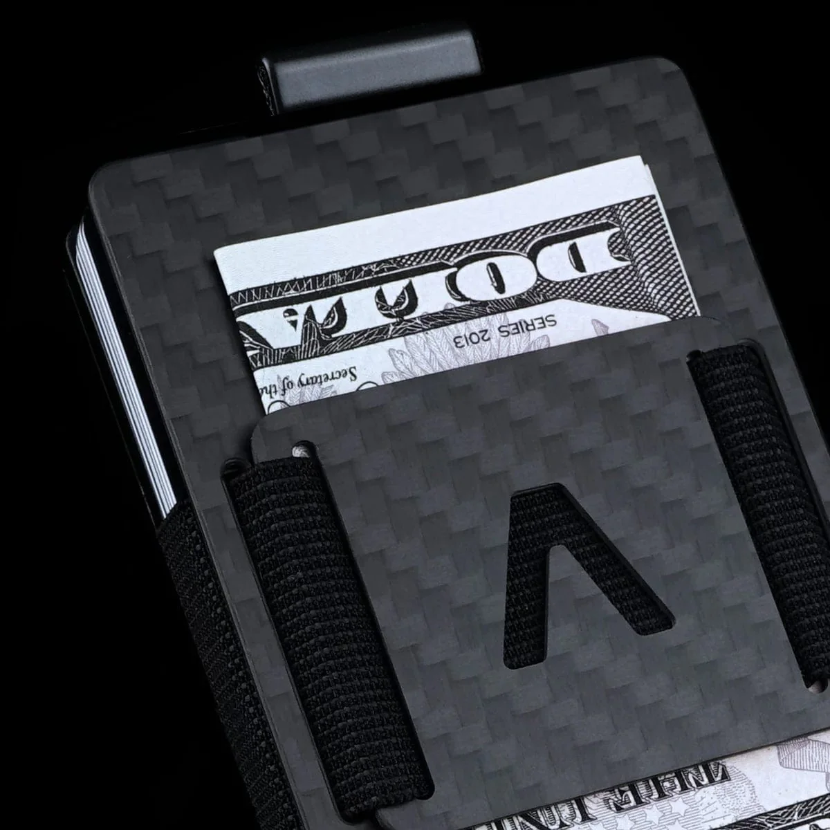 Carbon Fiber | Slide Wallet + Carbon Fiber Cash Clip + Titanium Screws Blue - Image 4