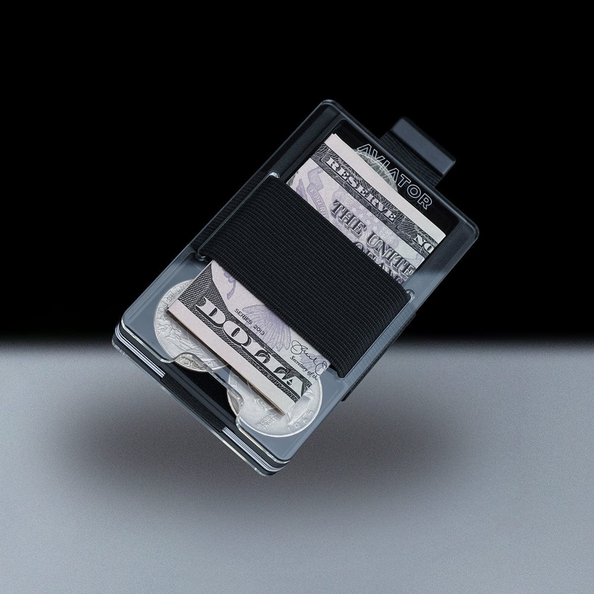 Fusion Black | Acrylic Frame | Transparent Slide Wallet - Image 3