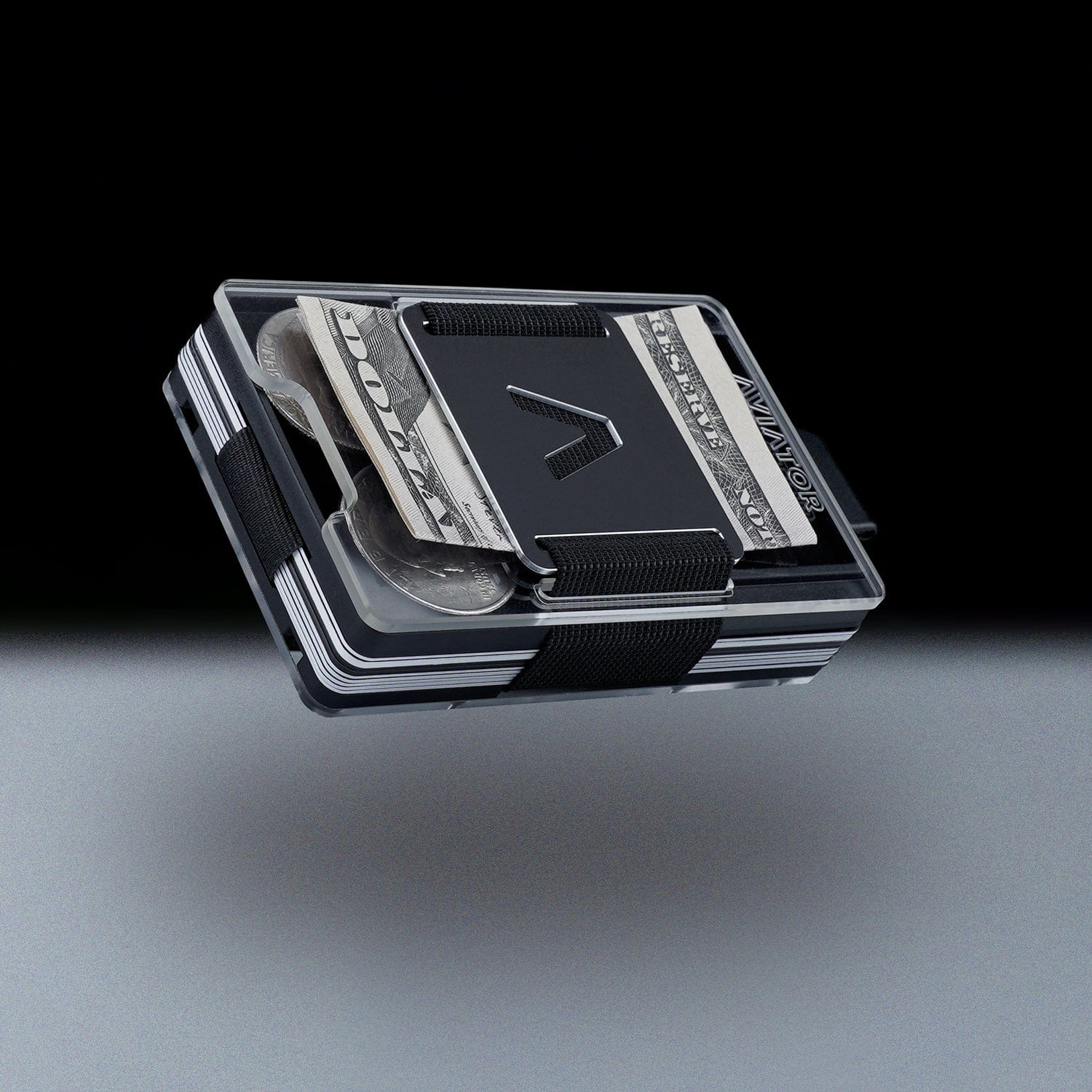 Fusion Black | Metal Frame | Transparent Slide Wallet - Image 3
