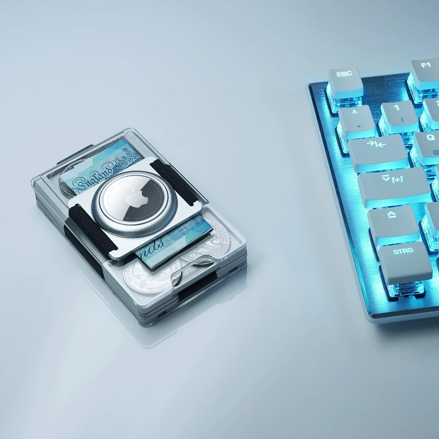 Fusion Silver | Metal Frame | Transparent Slide Wallet - Image 10