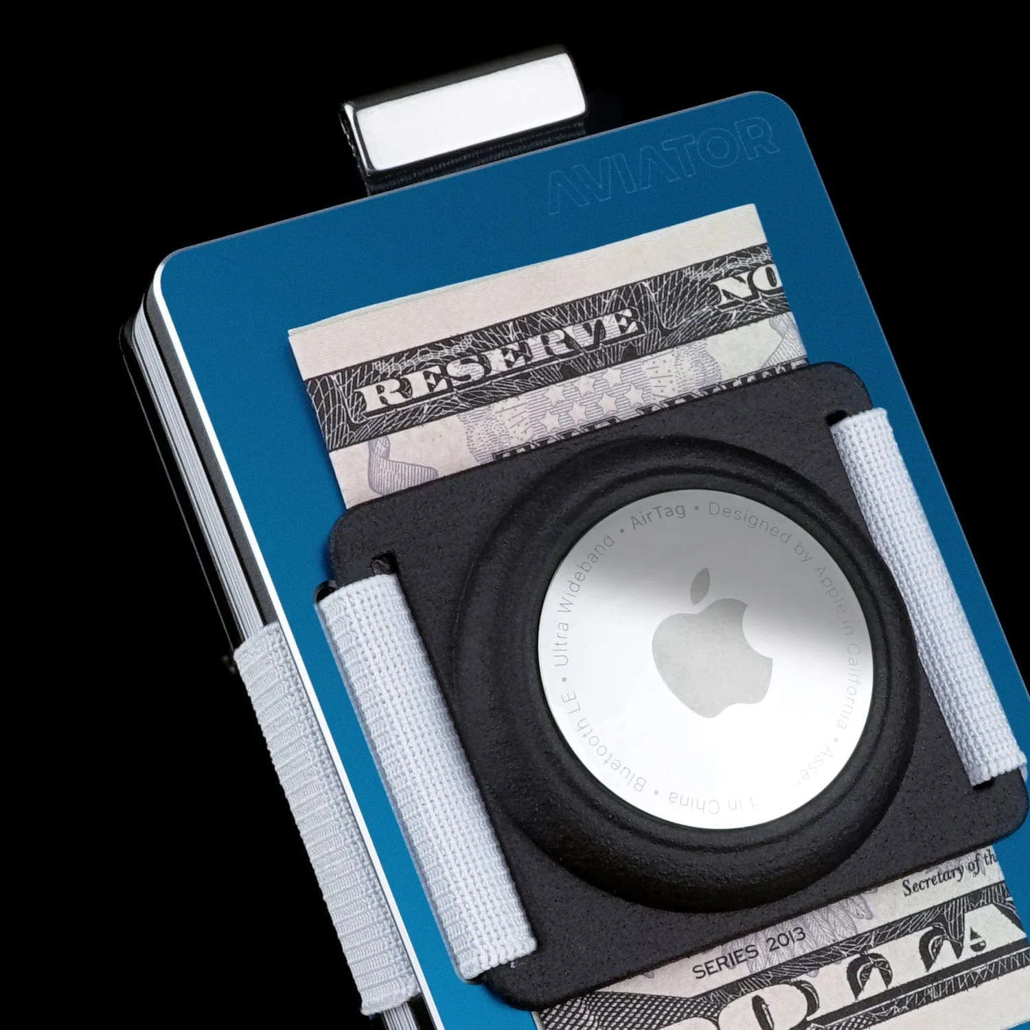 Galactic Blue | Slide Wallet with Silver Screws - Image 4
