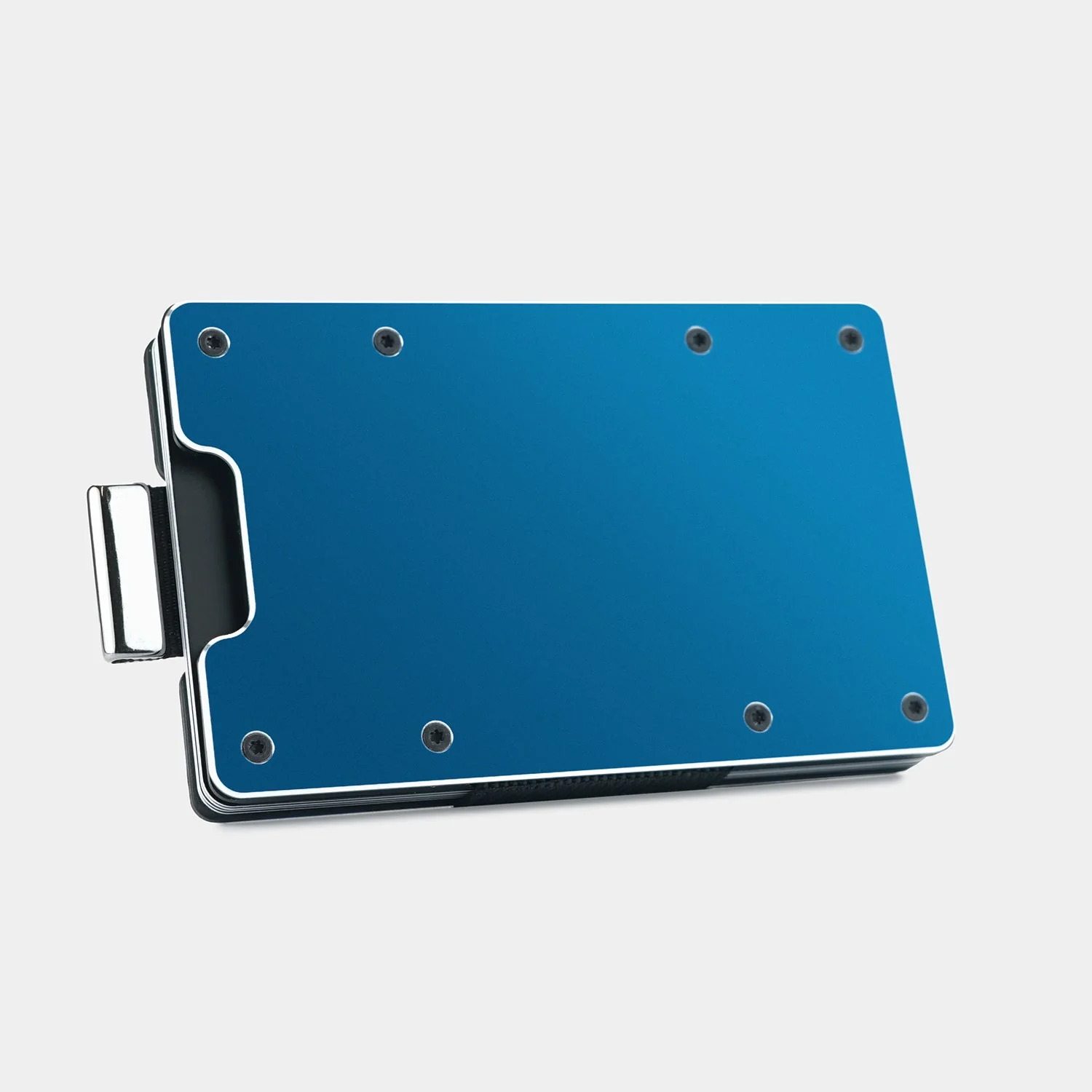 Galactic Blue Metal Slim Wallet - Image 3