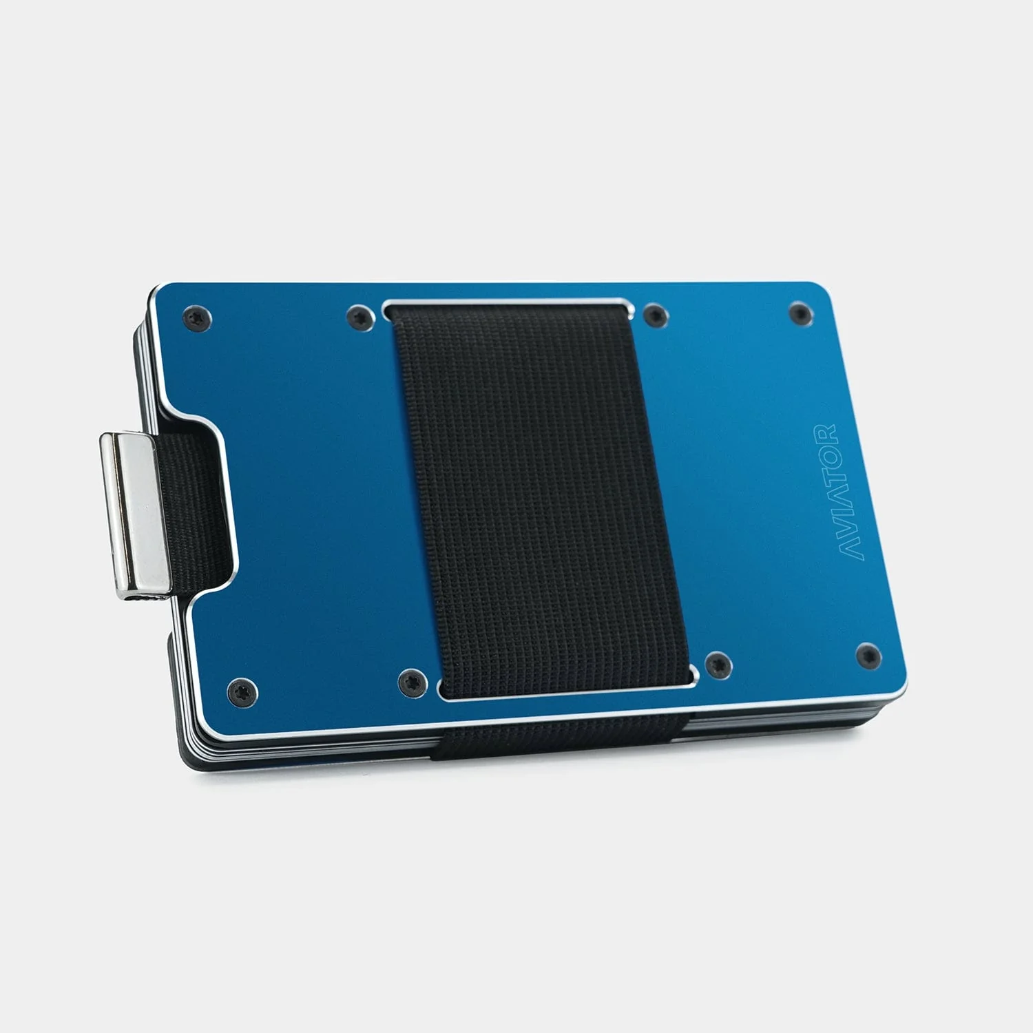 Galactic Blue Metal Slim Wallet - Image 5