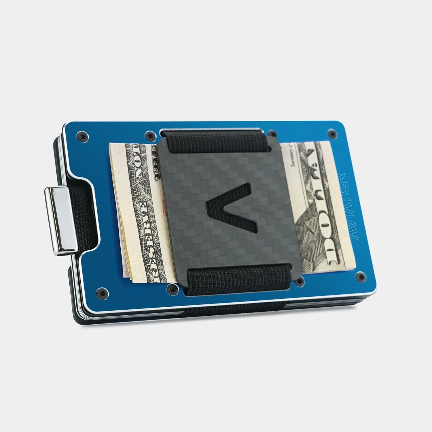 Galactic Blue Metal Slim Wallet - Image 6