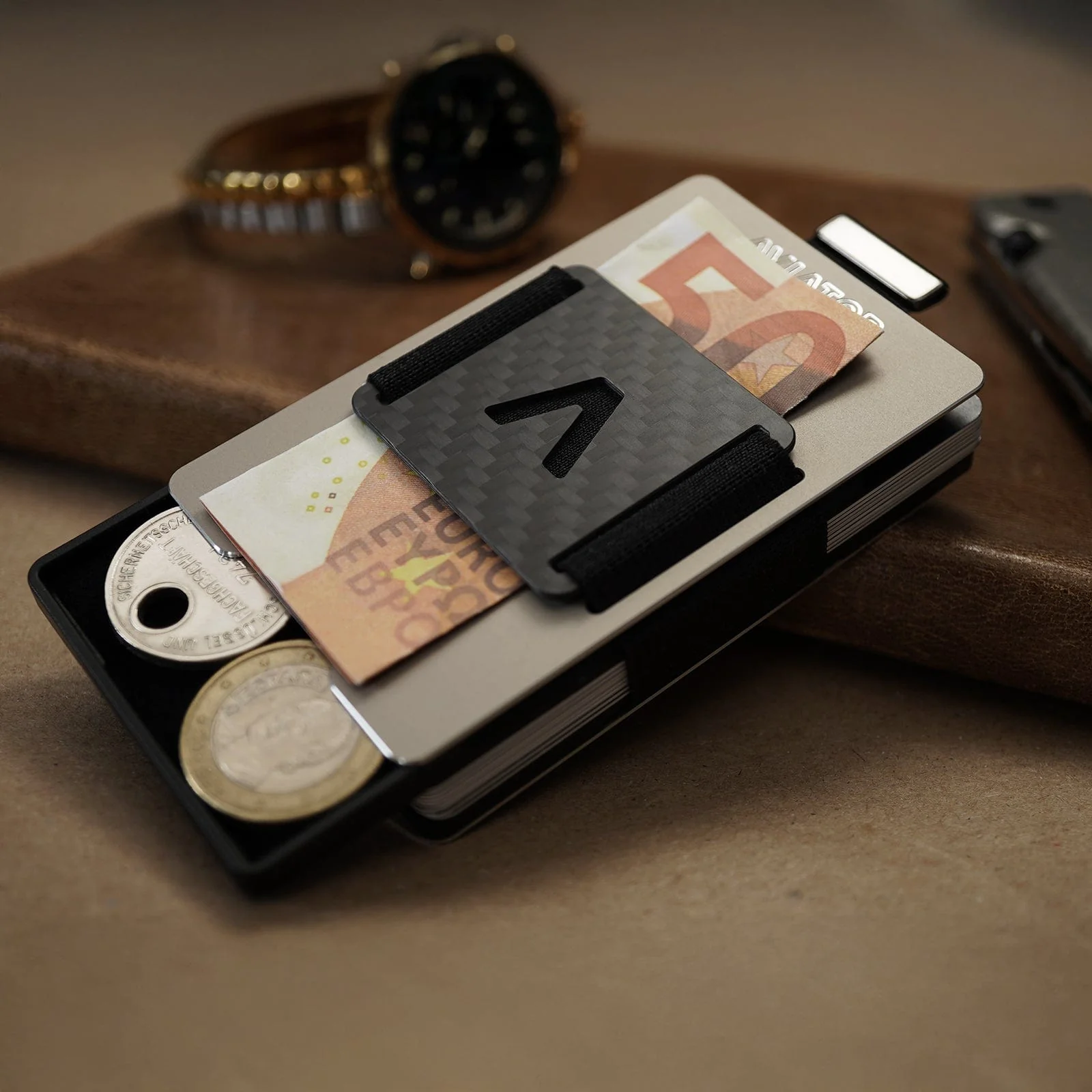 Gunmetal Aluminum Slim Wallet - Image 8