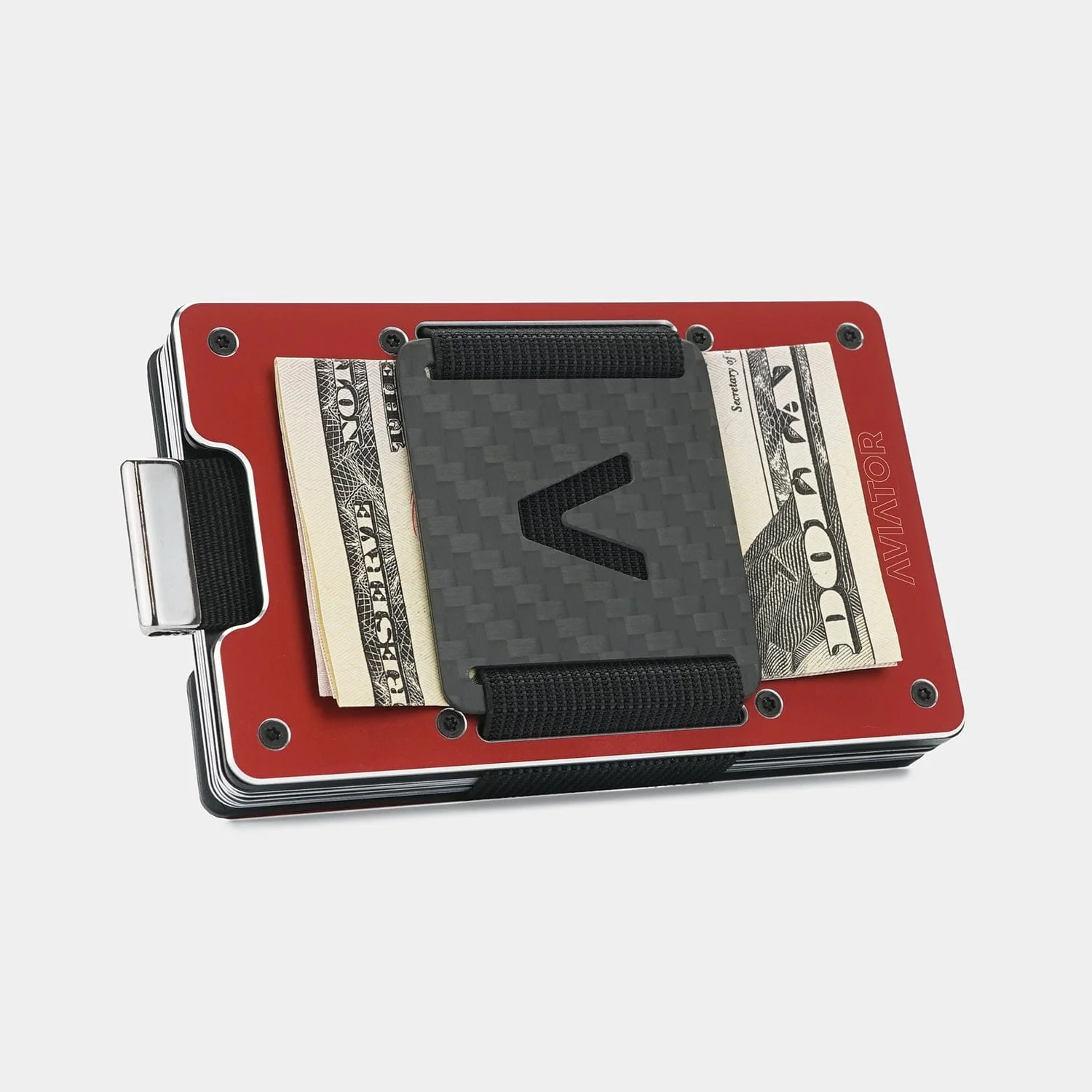 Imola Red Metal Slim Wallet - Image 5