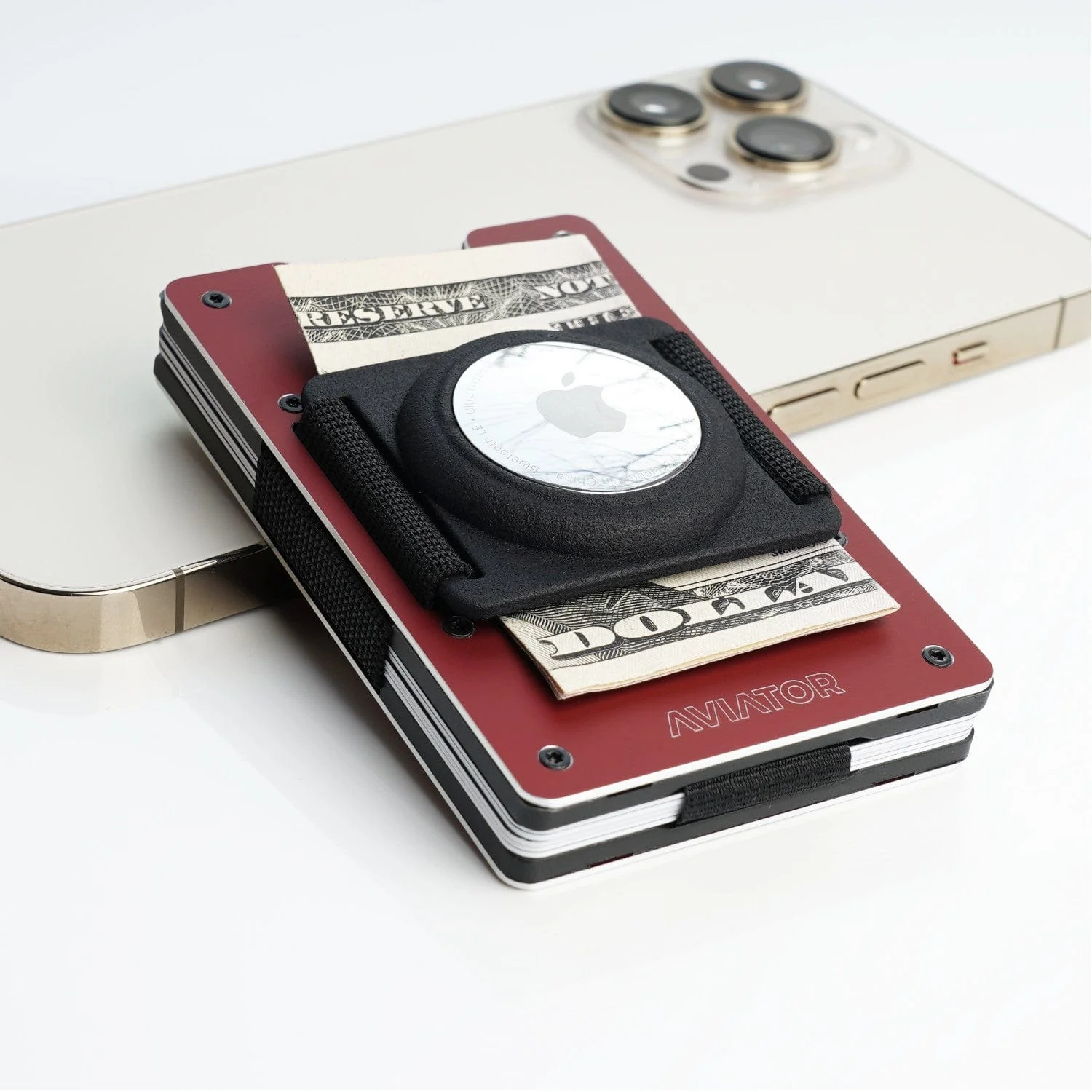 Imola Red Metal Slim Wallet - Image 8
