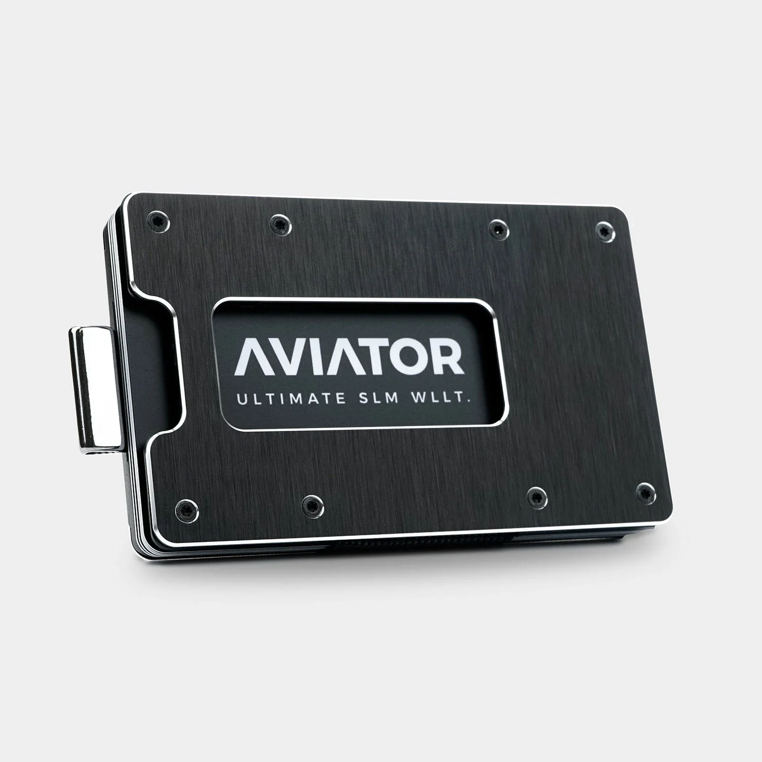 Brushed Black Aluminum Slim Wallet - Image 6