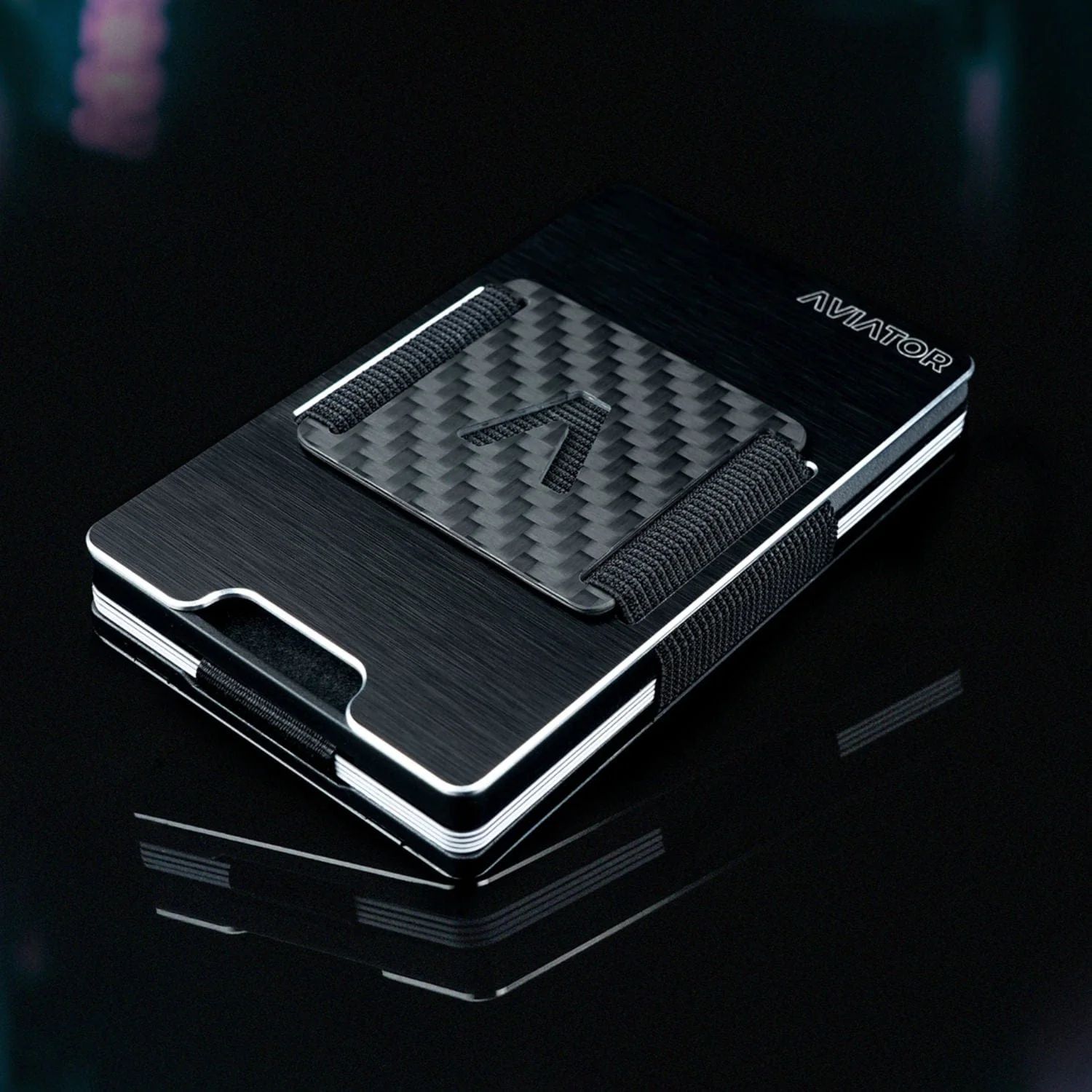 Brushed Black Aluminum Slim Wallet - Image 9