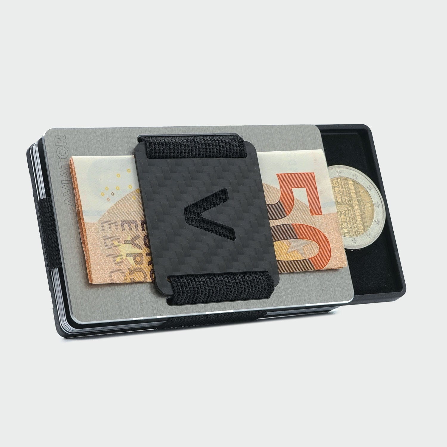 NOT FLAW[LESS] Brushed Silver Aluminum Slim Wallet - Image 6