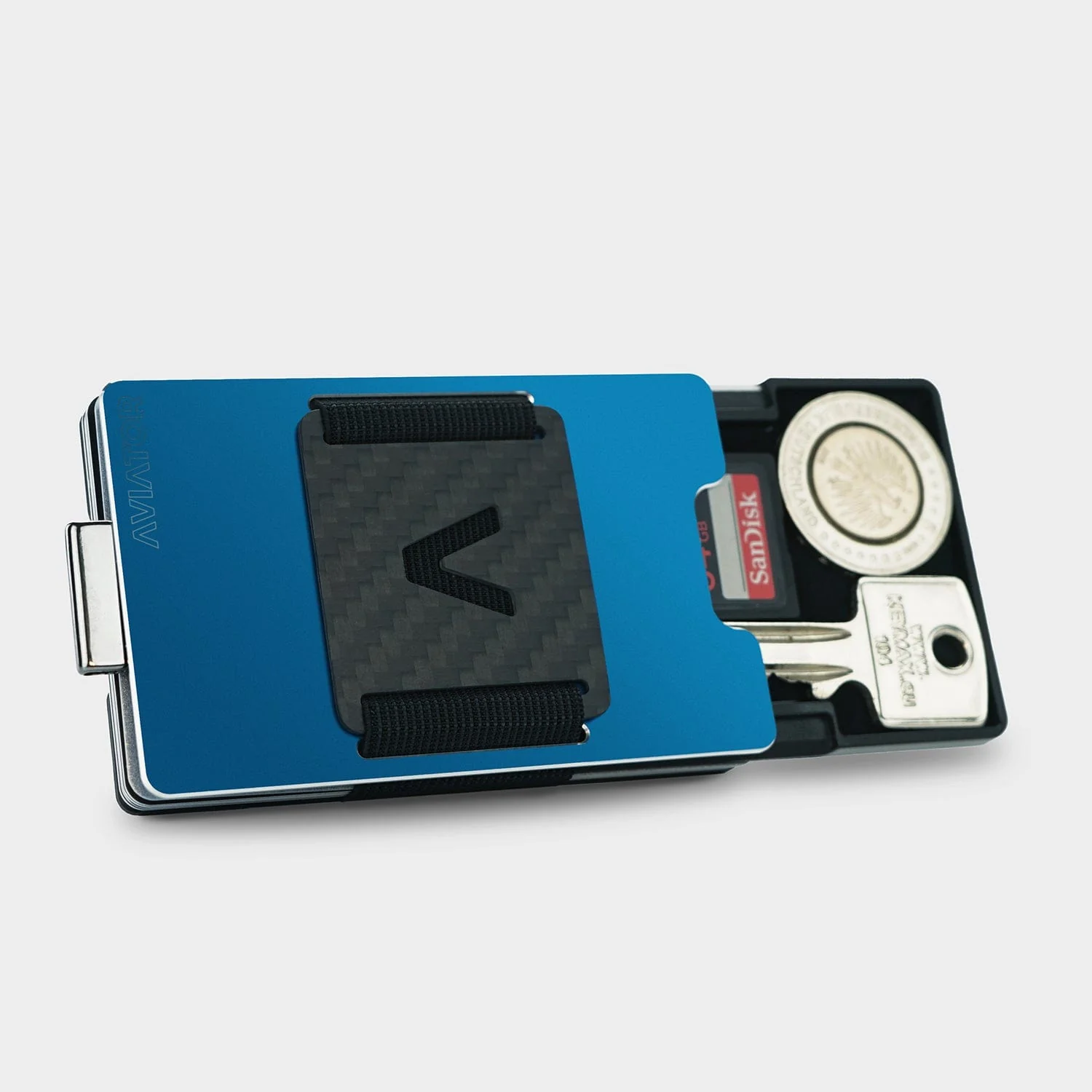 NOT FLAW[LESS] Galactic Blue Aluminum Slim Wallet - Image 7