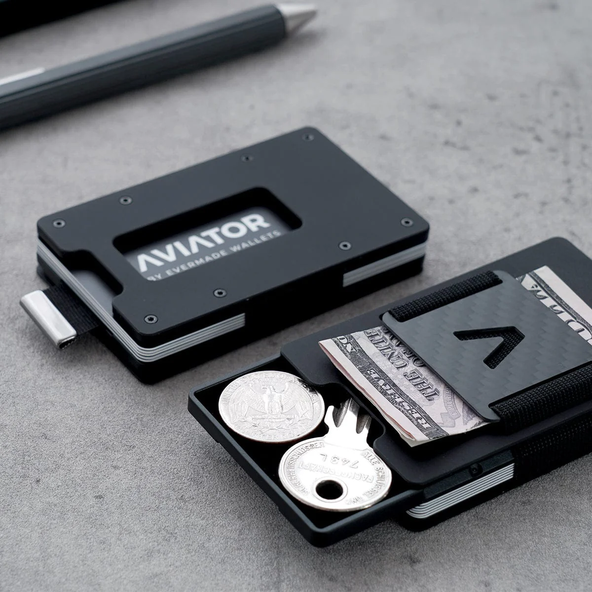 NOT FLAW[LESS] Pure Black Aluminum Slim Wallet - Image 7