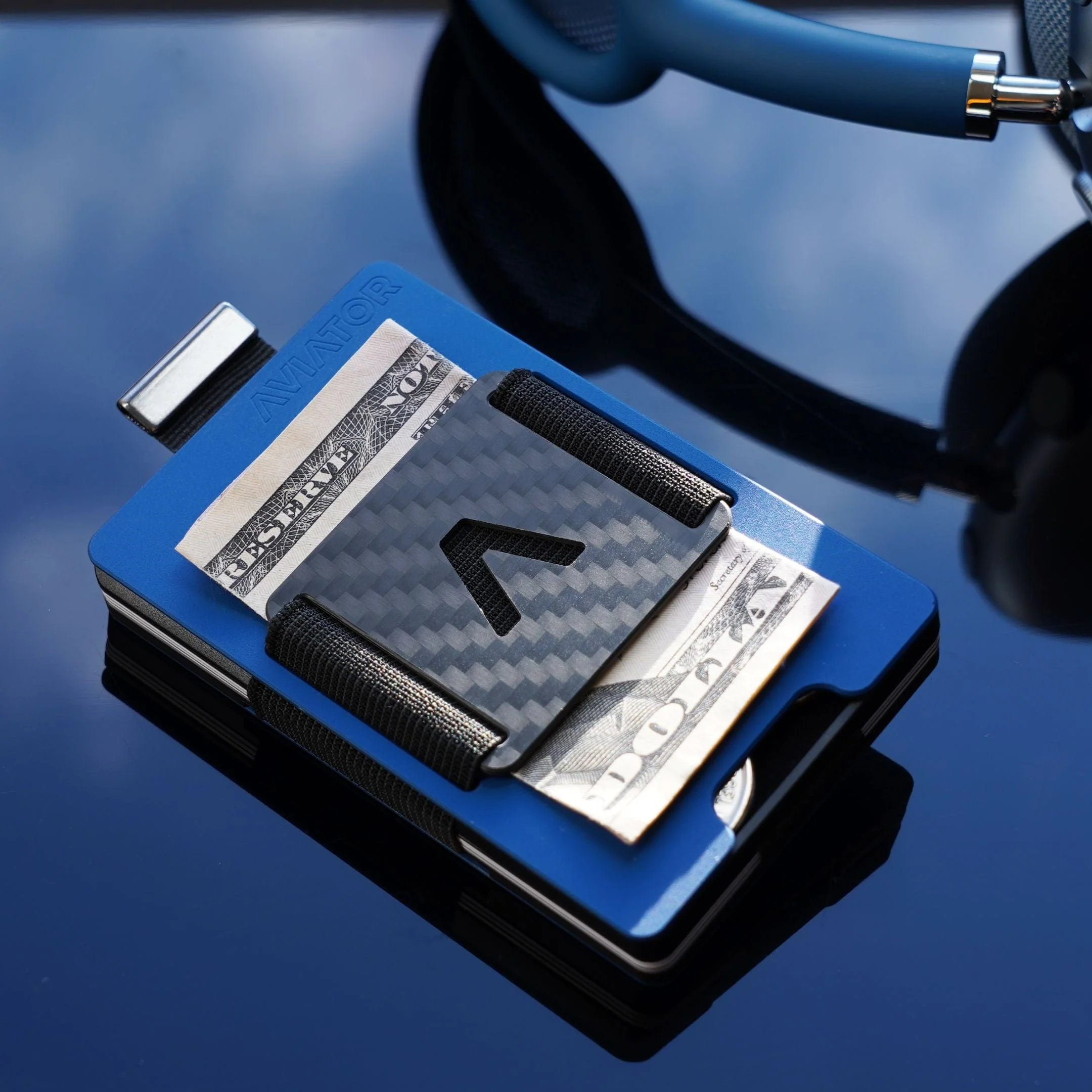 NOT FLAW[LESS] Pure Blue Aluminum Slim Wallet - Image 6