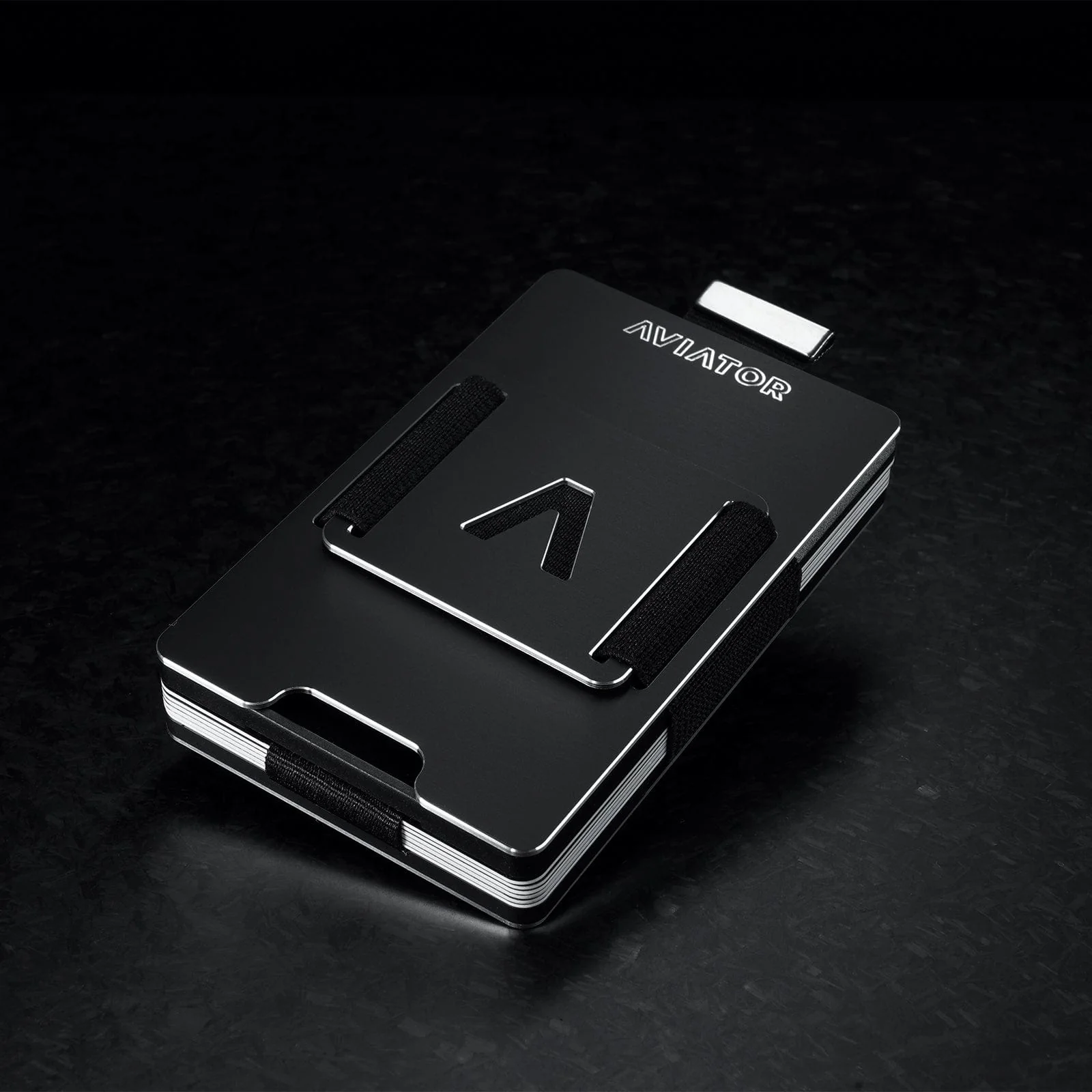 Obsidian Black Aluminum Slim Wallet - Image 5