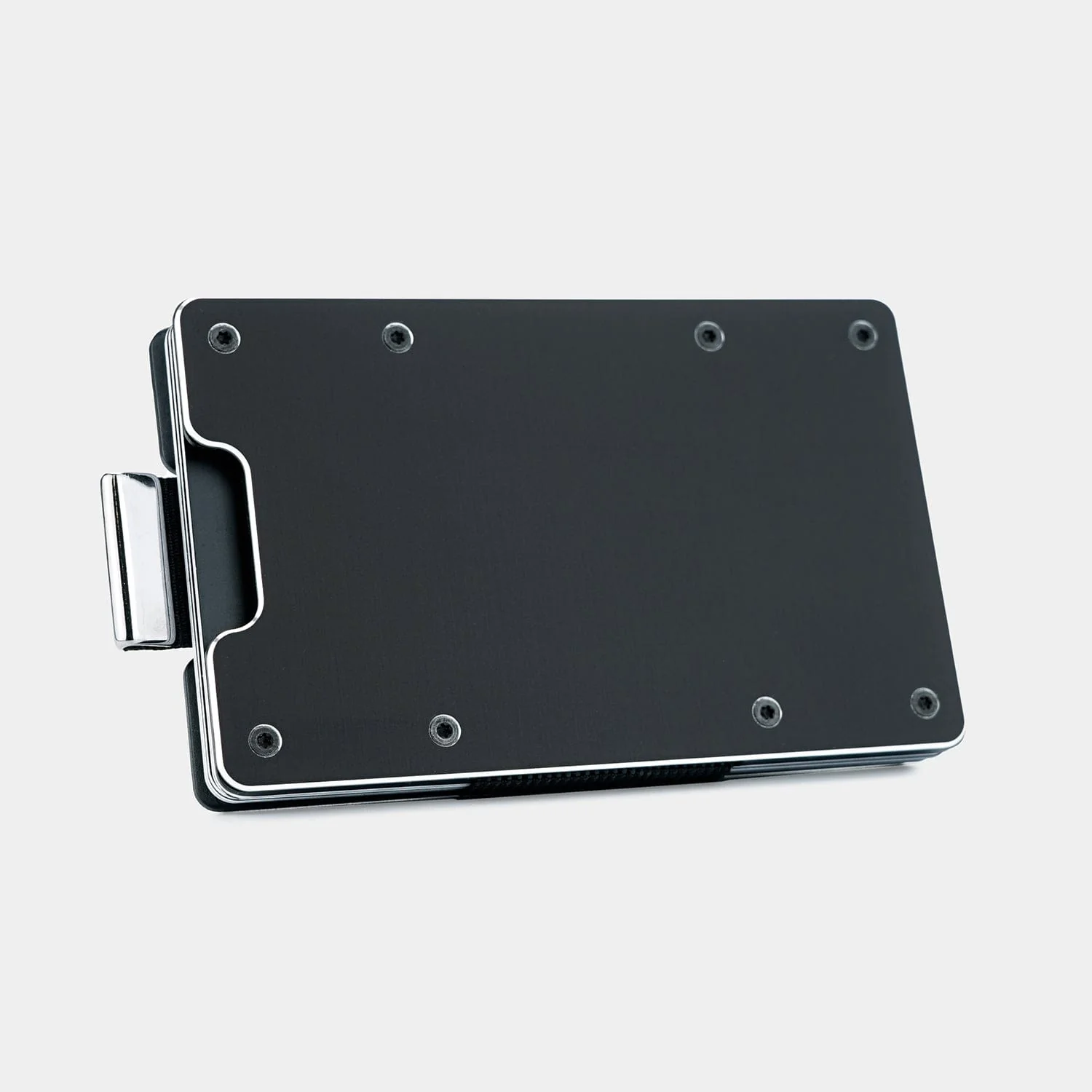Obsidian Black Metal Slim Wallet - Image 3