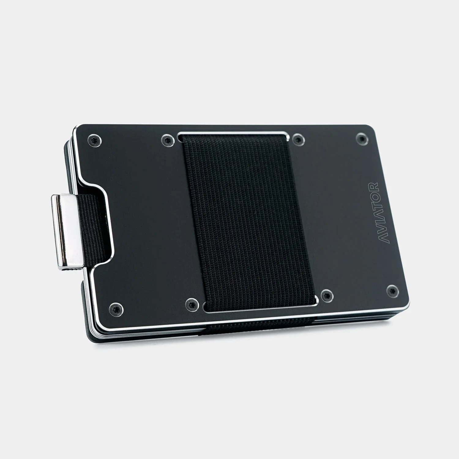 Obsidian Black Metal Slim Wallet - Image 4