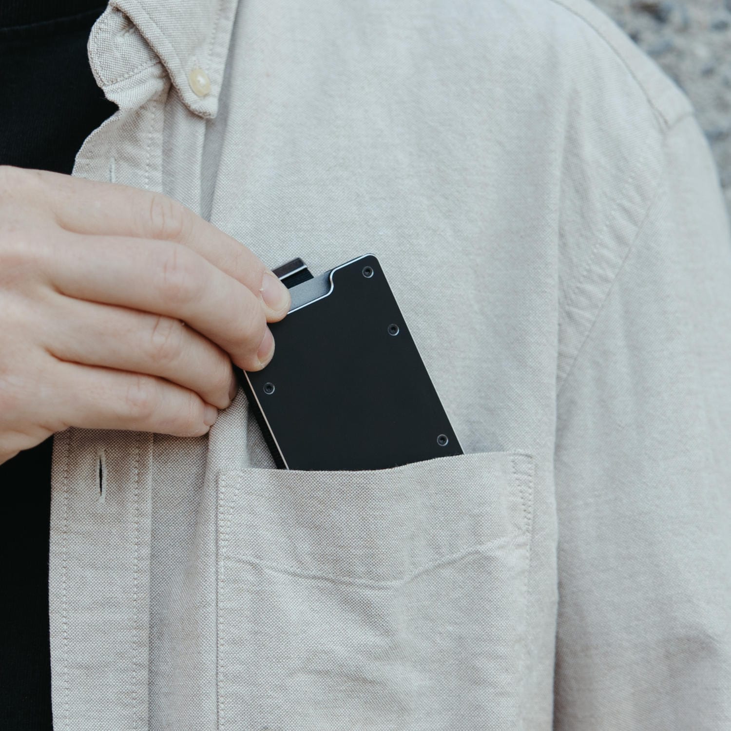 Obsidian Black Metal Slim Wallet - Image 7