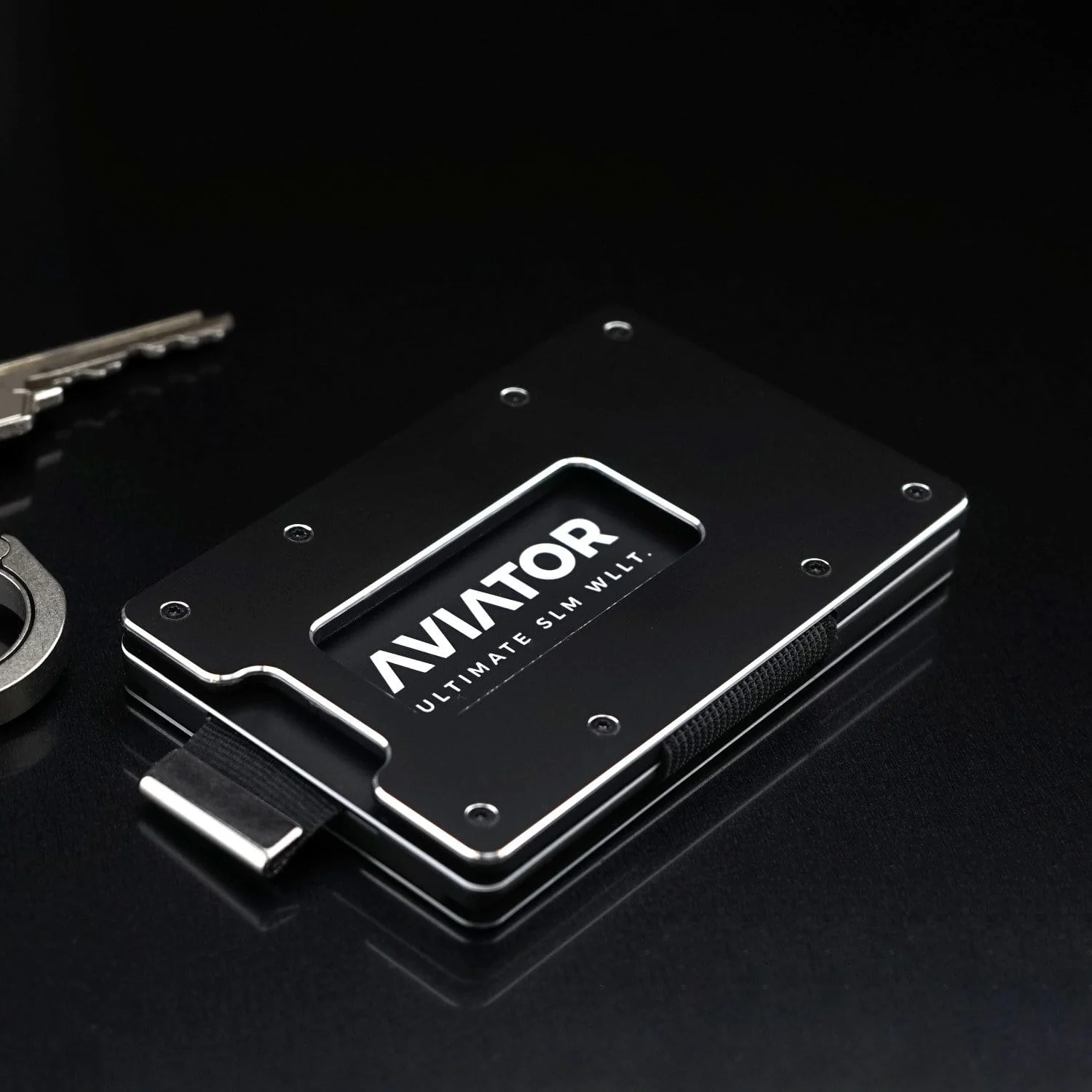 NOT FLAW[LESS] Obsidian Black Aluminum Slim Wallet - Image 4