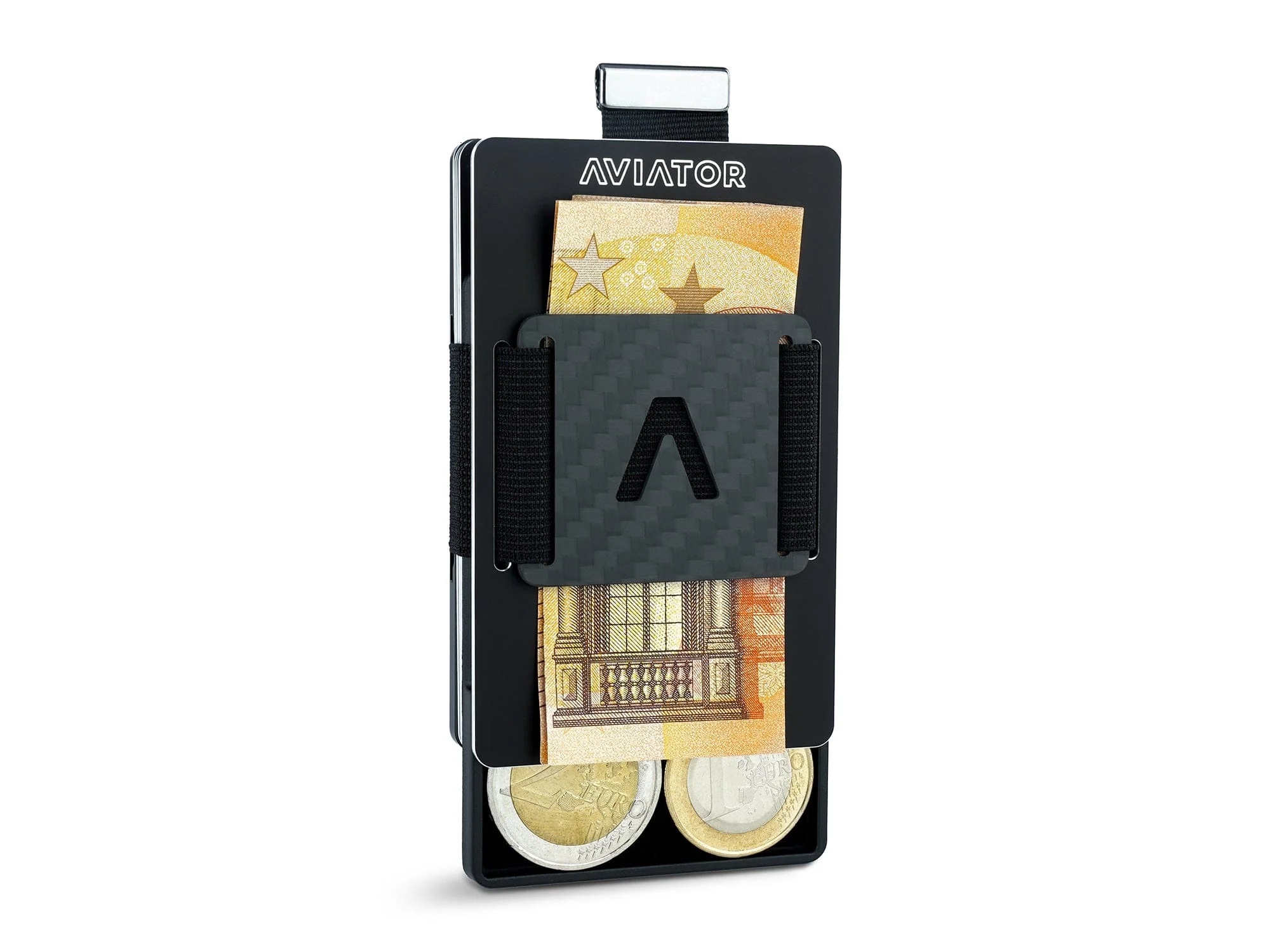 Slim Wallet mit Münzfach und Cash Clip | Obsidian Black - Image 3