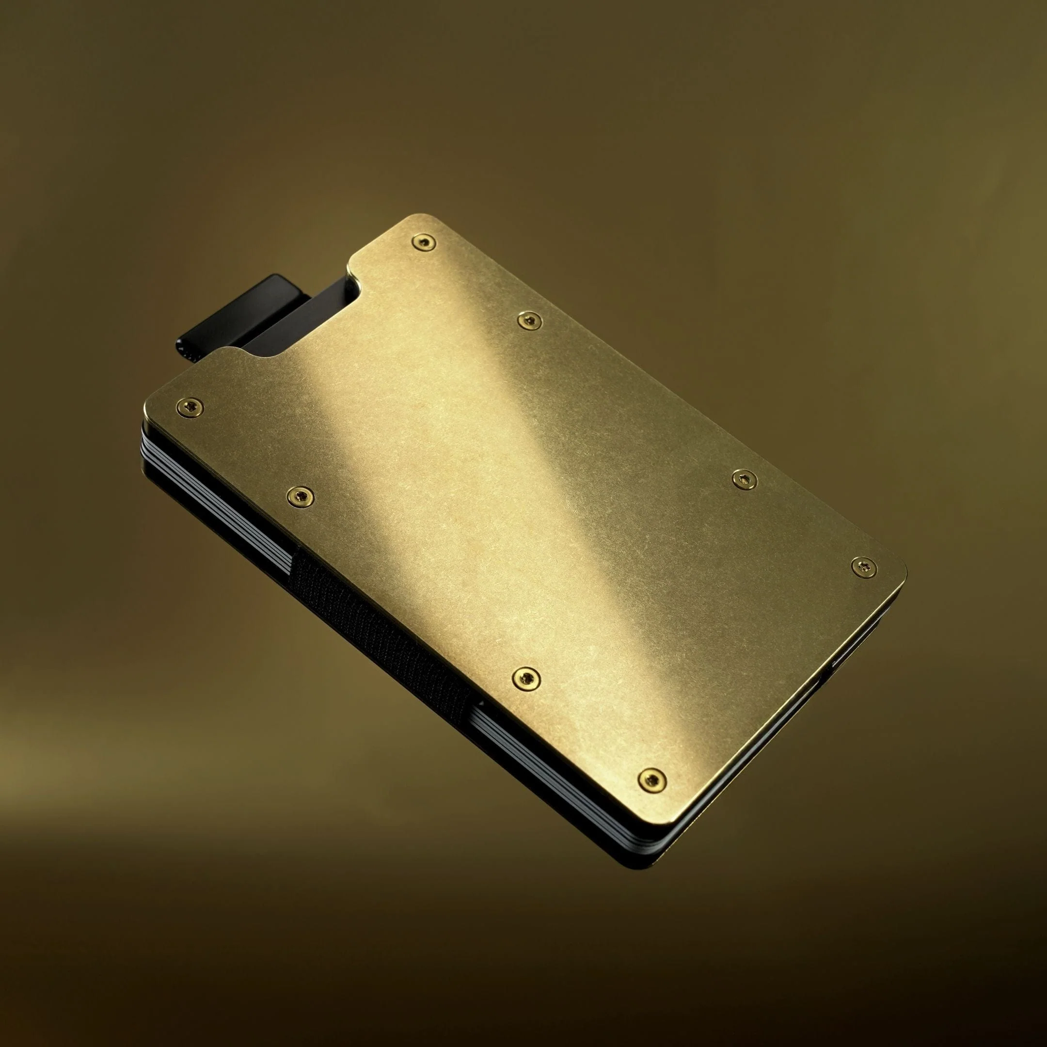 Stonewashed Brass | Slide Wallet + Brass Cash Clip - Image 7